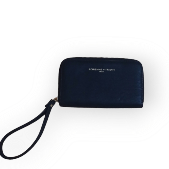 Adrienne Vittadini Zip Around Black Wallet - Picture 1 of 6